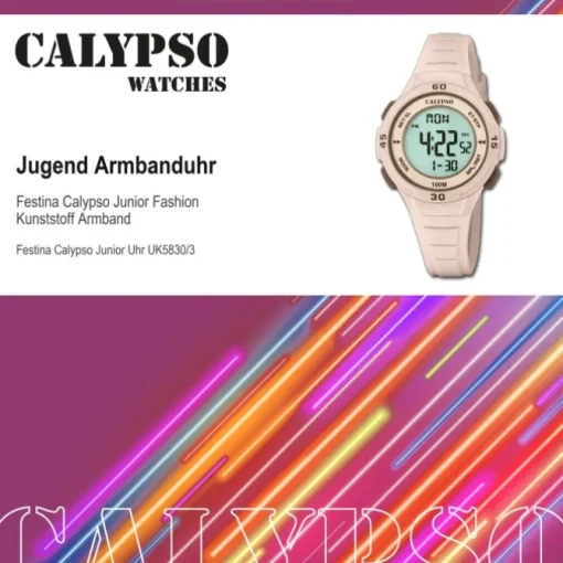 Calypso Jugenduhr Kunststoff rosa Calypso Junior Armbanduhr UK5830/3