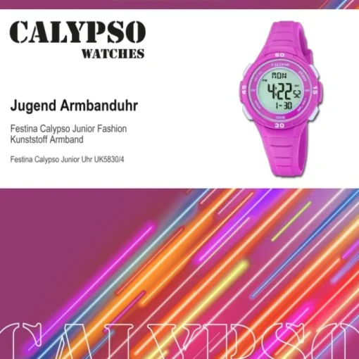Calypso Jugenduhr Kunststoff rosa Calypso Junior Armbanduhr UK5830/4