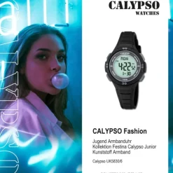 Calypso Jugenduhr Kunststoff schwarz Calypso Junior Armbanduhr UK5830/6
