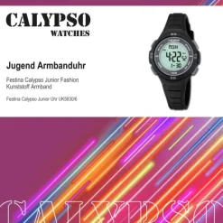 Calypso Jugenduhr Kunststoff schwarz Calypso Junior Armbanduhr UK5830/6