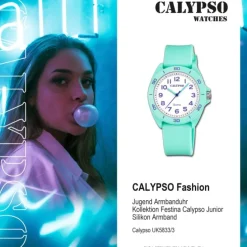 Calypso Jugenduhr Silikon türkis Calypso Junior Armbanduhr UK5833/3