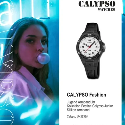 Calypso Jugenduhr Silikon schwarz Calypso Junior Armbanduhr UK5832/4