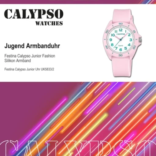 Calypso Jugenduhr Silikon rosa Calypso Junior Armbanduhr UK5833/2