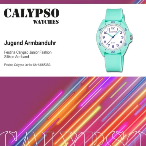 Calypso Jugenduhr Silikon türkis Calypso Junior Armbanduhr UK5833/3