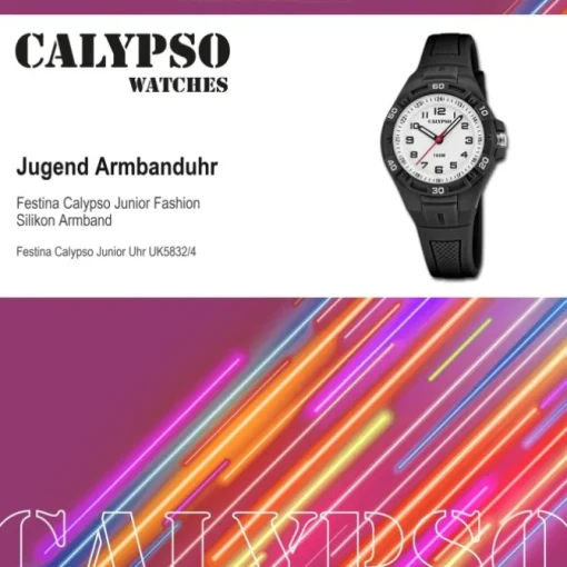 Calypso Jugenduhr Silikon schwarz Calypso Junior Armbanduhr UK5832/4