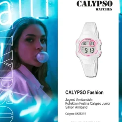 Calypso Jugenduhr Silikon weiß Calypso Junior Armbanduhr UK5831/1