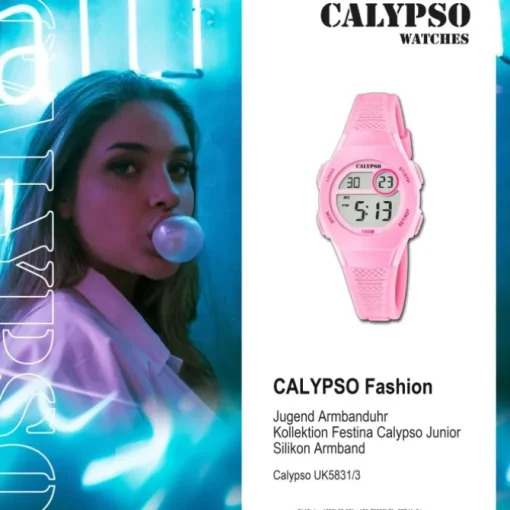 Calypso Jugenduhr Silikon rosa Calypso Junior Armbanduhr UK5831/3