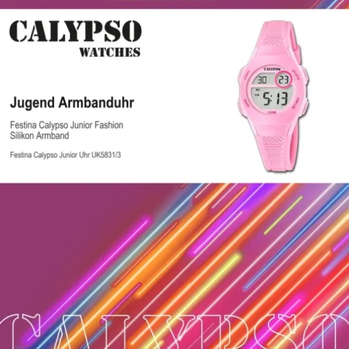 Calypso Jugenduhr Silikon rosa Calypso Junior Armbanduhr UK5831/3