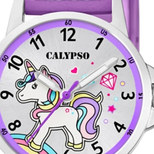 Calypso Kinder Armbanduhr Junior K5776/6 Quarzwerk-Uhr PU lila UK5776/6