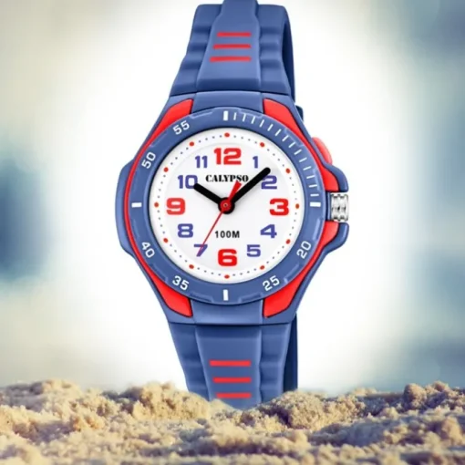Calypso Kinder Armbanduhr Sweet Time K5757/5 Quarz-Uhr PU blau UK5757/5