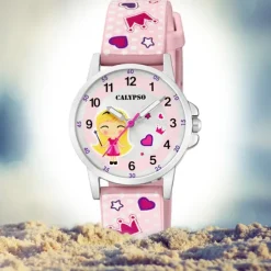 Calypso Kinder Armbanduhr Junior K5776/2 Quarzwerk-Uhr PU rosa UK5776/2