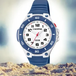 Calypso Kinder Armbanduhr Sweet Time K5758/2 Quarz-Uhr PU blau UK5758/2