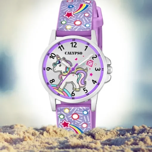 Calypso Kinder Armbanduhr Junior K5776/6 Quarzwerk-Uhr PU lila UK5776/6