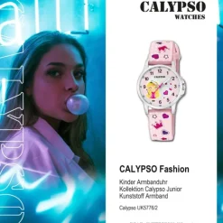 Calypso Kinder Armbanduhr Junior K5776/2 Quarzwerk-Uhr PU rosa UK5776/2