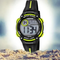 Calypso Kinder Armbanduhr Digital Crush K6068/5 Quarz PU schwarz UK6068/5