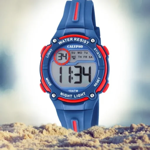Calypso Kinder Armbanduhr Digital Crush K6068/4 Quarz PU dunkelblau UK6068/4