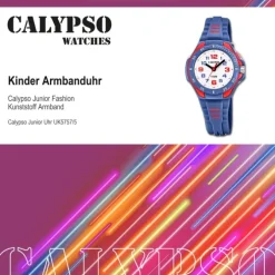 Calypso Kinder Armbanduhr Sweet Time K5757/5 Quarz-Uhr PU blau UK5757/5