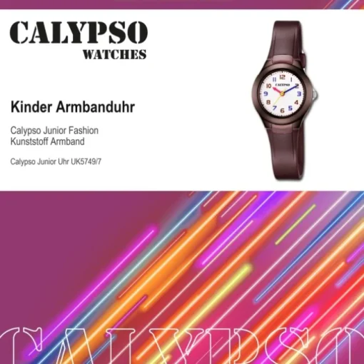 Calypso Kinder Armbanduhr Sweet Time K5749/7 Quarz-Uhr PU braun UK5749/7
