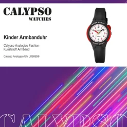 Calypso Kinder Armbanduhr Sweet Time K6069/6 Quarz-Uhr PU schwarz UK6069/6