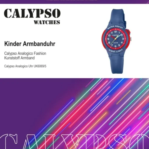 Calypso Kinder Armbanduhr Sweet Time K6069/5 Quarz PU dunkelblau UK6069/5