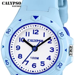 Calypso Kinder Jugenduhr Kautschuk hellblau Calypso Junior Armbanduhr UK5846/2