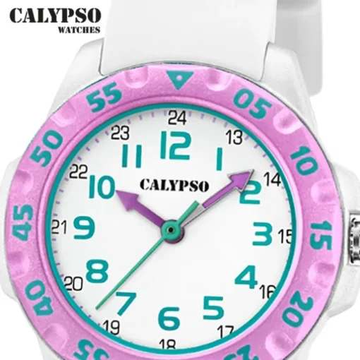 Calypso Kinderuhr Kunststoff weiß Calypso Junior Armbanduhr UK5829/1