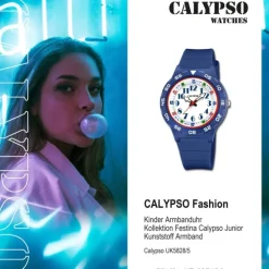 Calypso Kinderuhr Kunststoff PUR blau Calypso Junior Armbanduhr UK5828/5