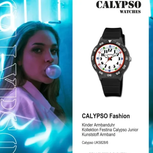 Calypso Kinderuhr Kunststoff PUR schwarz Calypso Junior Armbanduhr UK5828/6