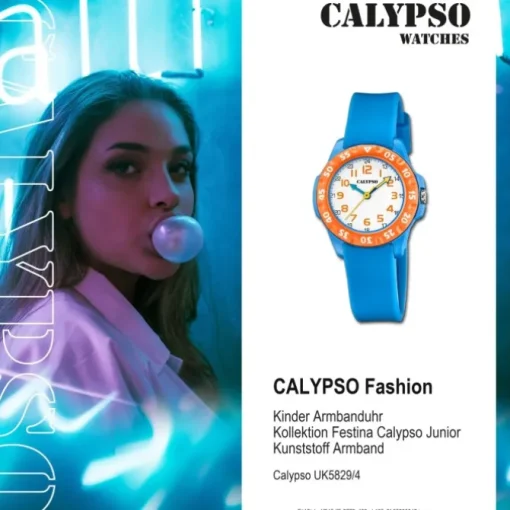Calypso Kinderuhr Kunststoff blau Calypso Junior Armbanduhr UK5829/4