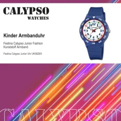 Calypso Kinderuhr Kunststoff PUR blau Calypso Junior Armbanduhr UK5828/5