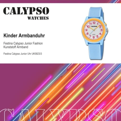 Calypso Kinderuhr Kunststoff blau Calypso Junior Armbanduhr UK5823/3