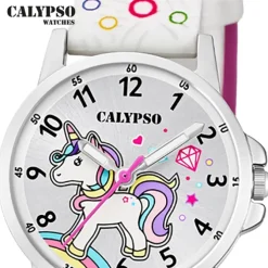Calypso Kinderuhr PUR mehrfarbig weiß rosa Calypso Junior Armbanduhr UK5776/4