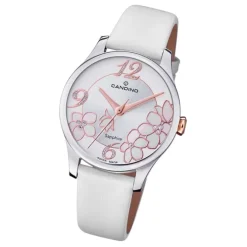 Candino Damen Armbanduhr Elegance C4720/1 Analog Leder weiß UC4720/1