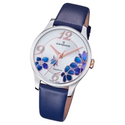 Candino Damen Armbanduhr Elegance C4720/5 Analog Leder dunkelblau UC4720/5