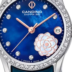 Candino Damen Armbanduhr Elegance C4721/3 Analog Leder marineblau UC4721/3