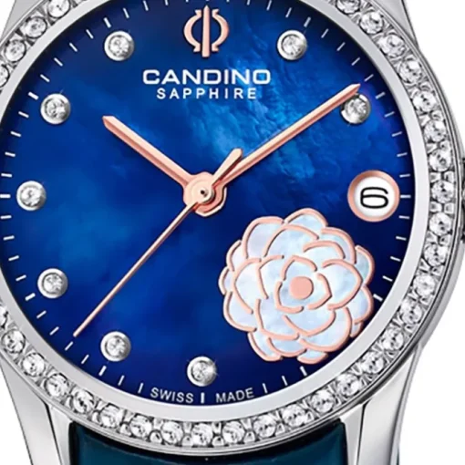 Candino Damen Armbanduhr Elegance C4721/3 Analog Leder marineblau UC4721/3