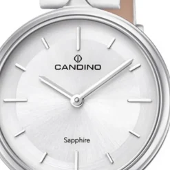 Candino Damen Armband-Uhr Lady Elegance C4648/1 Quarzuhr Leder weiß UC4648/1