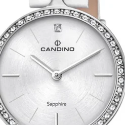 Candino Damen Armband-Uhr Lady Elegance C4651/1 Quarzuhr Leder weiß UC4651/1