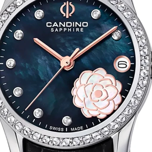Candino Damen Armbanduhr Elegance C4721/4 Analog Leder schwarz UC4721/4