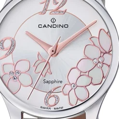 Candino Damen Armbanduhr Elegance C4720/1 Analog Leder weiß UC4720/1