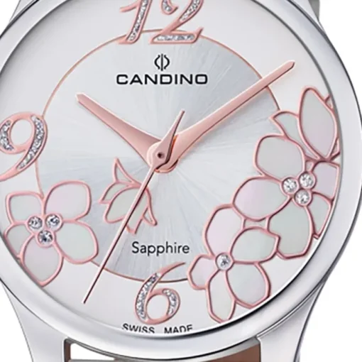 Candino Damen Armbanduhr Elegance C4720/1 Analog Leder weiß UC4720/1