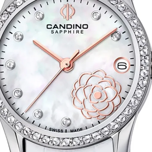 Candino Damen Armbanduhr Elegance C4721/1 Analog Leder weiß UC4721/1