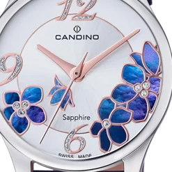 Candino Damen Armbanduhr Elegance C4720/5 Analog Leder dunkelblau UC4720/5