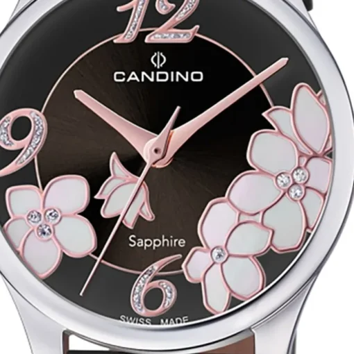 Candino Damen Armbanduhr Elegance C4720/6 Analog Leder schwarz UC4720/6