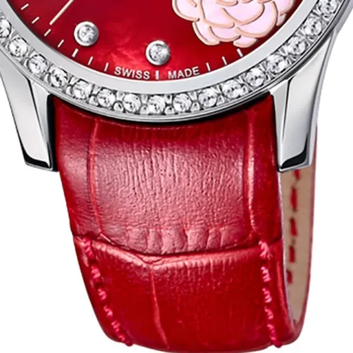 Candino Damen Armbanduhr Elegance C4721/2 Analog Leder rot UC4721/2