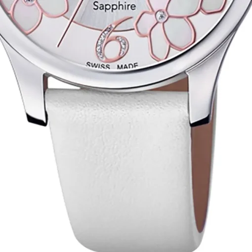 Candino Damen Armbanduhr Elegance C4720/1 Analog Leder weiß UC4720/1