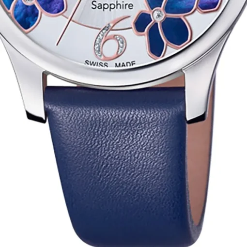 Candino Damen Armbanduhr Elegance C4720/5 Analog Leder dunkelblau UC4720/5