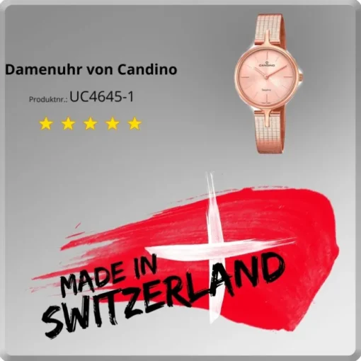 Candino Damen Armband-Uhr Lady Elegance C4645/1 Edelstahl rosegold UC4645/1