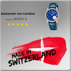 Candino Damen Armbanduhr Elegance C4721/3 Analog Leder marineblau UC4721/3