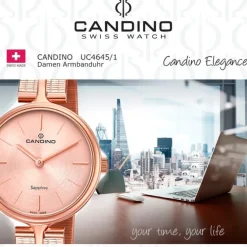 Candino Damen Armband-Uhr Lady Elegance C4645/1 Edelstahl rosegold UC4645/1